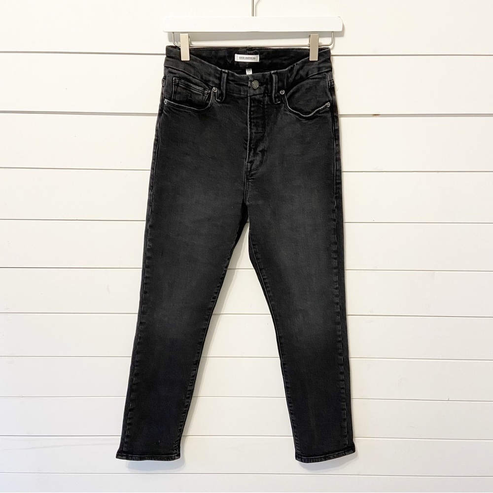 Good American | Black High Waist Skinny Jeans Size 4/27